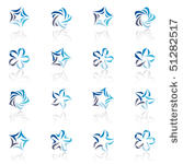 five pointed stars. abstract...