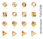 abstract geometrical icons....