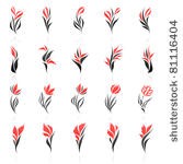 flowers. elements for design....