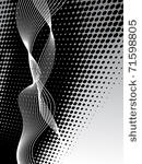 abstract smooth wave with dots...