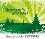 winter vector green landscape...