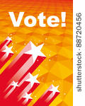 vector election red shine...