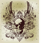 vintage skull emblem