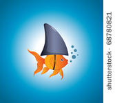 a cute little goldfish wearing...