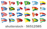 moving flags set   america.  24 ...