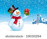snowman with gift for you