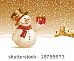 snowman with gift for you