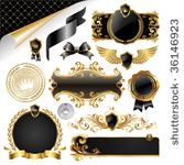 gold   black collection of...