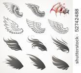 vector set of wings