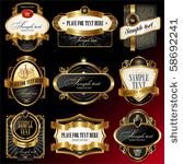 decorative ornate golden vector ...