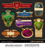 vector set of golden luxury...