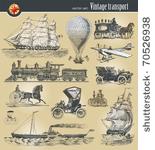 vector set of vintage...