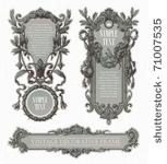 vintage engraved decorative...