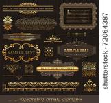vector set of golden ornate...