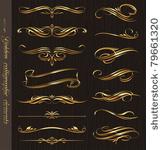 golden calligraphic vector...
