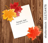 maple leaves with paper sheet...