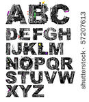 very detailed alphabet
