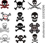 various vector skulls and...