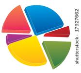 color 3d pie chart vector...