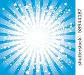 abstract stars burst in blue ...