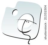 stylized  mouse on a palette....