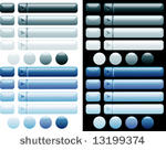 vector blue buttons for web and ...