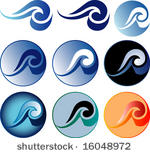 vector sign with abstract waves ...