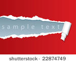 vector ripped paper with sample ...