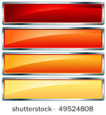 vector buttons in hot colors