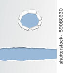vector ripped paper with hole