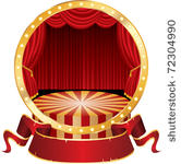 vector circle circus stage with ...