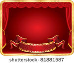 vector perforated red blank...
