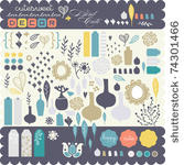 sweet decorative sticker set...