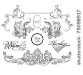 vintage frame designs set  ...
