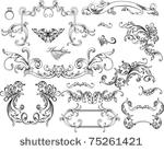 ornate set vintage elements