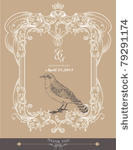 bird frame vintage book cover...