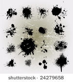set of 16 grunge splash vector