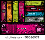 grunge stylish banners with...