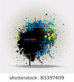 grunge colorful splashing ...
