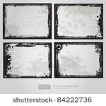 set of four grunge frames vector
