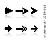 set of 6 arrow icon variations