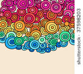 hand drawn psychedelic abstract ...