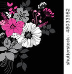hand drawn floral   butterfly...