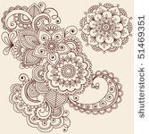 hand drawn abstract henna...