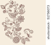hand drawn abstract henna...