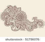 hand drawn abstract henna...
