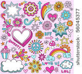 hand drawn psychedelic groovy...