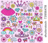 hand drawn princess notebook...