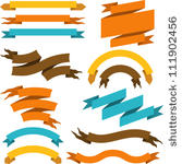 set of retro ribbons and labels....