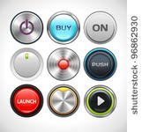 vector buttons set for web and...